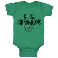 Baby Clothes Let Shenanigans Funny Shamrock Clover Patrick's Patty Cotton