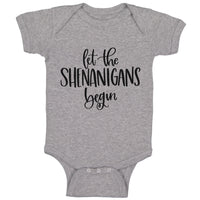 Baby Clothes Let Shenanigans Funny Shamrock Clover Patrick's Patty Cotton