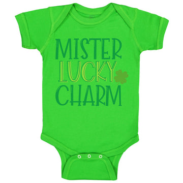 Baby Clothes Mister Lucky Charm St Patrick's Irish Ireland Shamrock Clover