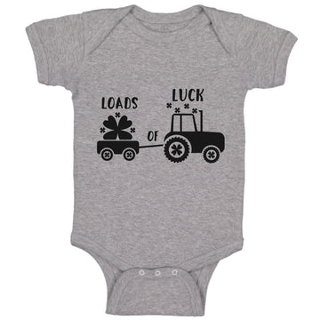 Baby Clothes Loads Luck Patrick's Tractor Farm Shamrock Clover Ireland Cotton