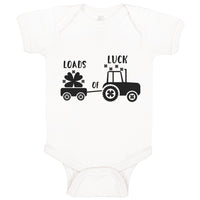 Baby Clothes Loads Luck Patrick's Tractor Farm Shamrock Clover Ireland Cotton