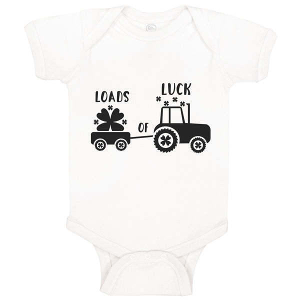 Baby Clothes Loads Luck Patrick's Tractor Farm Shamrock Clover Ireland Cotton