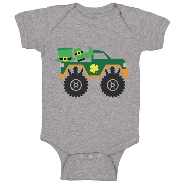 Baby Clothes Wheeler Truck Monster Shamrock Patrick's Patty Clover Cotton