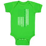 Baby Clothes Irish American Flag Shamrock Clover St Patrick's St Patty Cotton