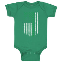 Baby Clothes Irish American Flag Shamrock Clover St Patrick's St Patty Cotton