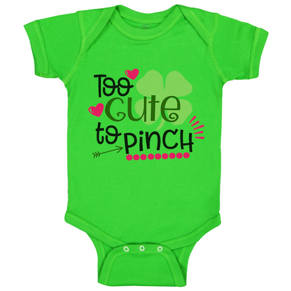 Baby Clothes Cute Pinch Patrick's Patty Clover Irish Ireland Shamrock Cotton