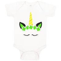 Baby Clothes Unicorn St Patrick's Shamrock Clover Cute Irish Ireland Funny Green
