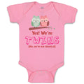 Baby Clothes Yes! We'Re Twins No We Are Not Identical Baby Bodysuits Cotton