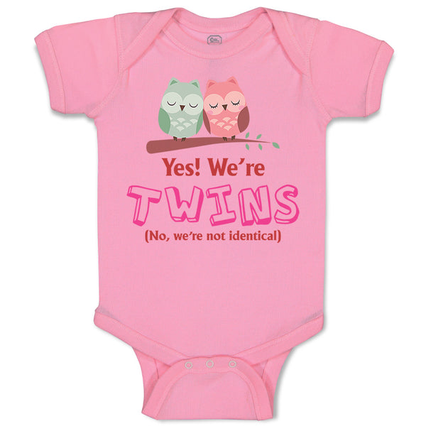 Baby Clothes Yes! We'Re Twins No We Are Not Identical Baby Bodysuits Cotton