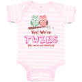 Baby Clothes Yes! We'Re Twins No We Are Not Identical Baby Bodysuits Cotton