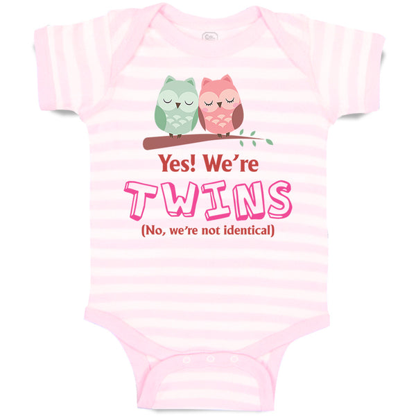 Baby Clothes Yes! We'Re Twins No We Are Not Identical Baby Bodysuits Cotton