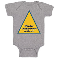 Baby Clothes Wonder Twin Powers Activate Baby Bodysuits Boy & Girl Cotton