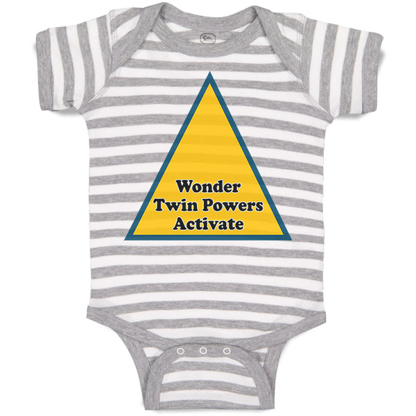 Baby Clothes Wonder Twin Powers Activate Baby Bodysuits Boy & Girl Cotton