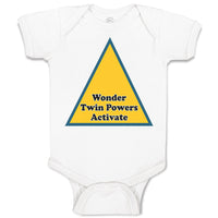 Baby Clothes Wonder Twin Powers Activate Baby Bodysuits Boy & Girl Cotton