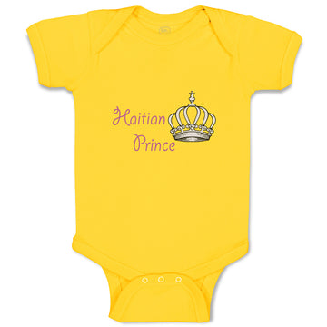 Baby Clothes Haitian Prince Crown Countries Prince Baby Bodysuits Cotton