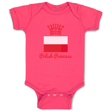 Baby Clothes Polish Princess Crown Countries Princess Baby Bodysuits Cotton