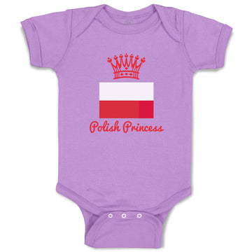 Baby Clothes Polish Princess Crown Countries Princess Baby Bodysuits Cotton