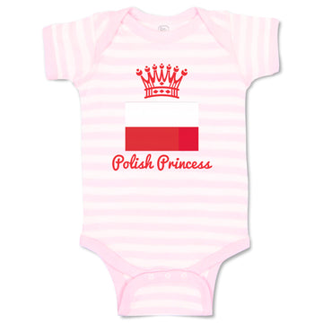 Baby Clothes Polish Princess Crown Countries Princess Baby Bodysuits Cotton