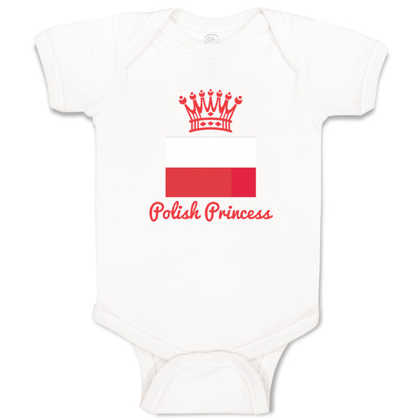 Baby Clothes Polish Princess Crown Countries Princess Baby Bodysuits Cotton