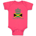 Baby Clothes Jamaican Princess Crown Countries Princess Baby Bodysuits Cotton