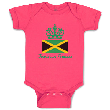 Baby Clothes Jamaican Princess Crown Countries Princess Baby Bodysuits Cotton