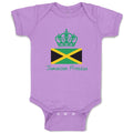 Baby Clothes Jamaican Princess Crown Countries Princess Baby Bodysuits Cotton