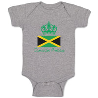 Baby Clothes Jamaican Princess Crown Countries Princess Baby Bodysuits Cotton
