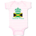 Baby Clothes Jamaican Princess Crown Countries Princess Baby Bodysuits Cotton