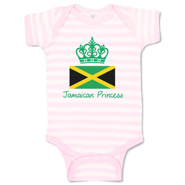 Baby Clothes Jamaican Princess Crown Countries Princess Baby Bodysuits Cotton