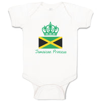 Baby Clothes Jamaican Princess Crown Countries Princess Baby Bodysuits Cotton