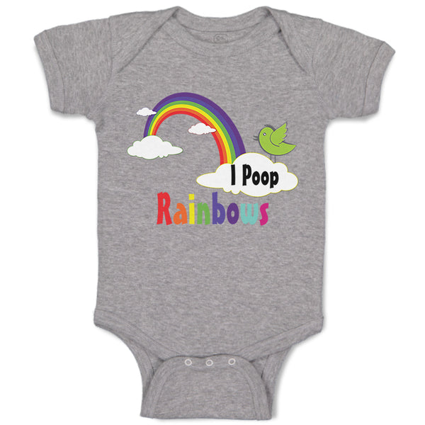 Baby Clothes Rainbow I Poop Rainbows Funny Humor Baby Bodysuits Cotton