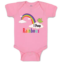 Baby Clothes Rainbow I Poop Rainbows Funny Humor Baby Bodysuits Cotton