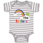 Baby Clothes Rainbow I Poop Rainbows Funny Humor Baby Bodysuits Cotton