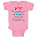 Baby Clothes What Happens at Auntie S Stays at Auntie Aunt Baby Bodysuits Cotton