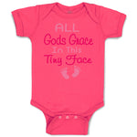 Baby Clothes All Gods Grace in This Tiny Face Christian Jesus God Baby Bodysuits