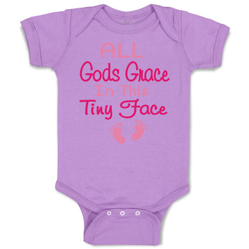 Baby Clothes All Gods Grace in This Tiny Face Christian Jesus God Baby Bodysuits