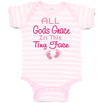 Baby Clothes All Gods Grace in This Tiny Face Christian Jesus God Baby Bodysuits