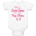 Baby Clothes All Gods Grace in This Tiny Face Christian Jesus God Baby Bodysuits