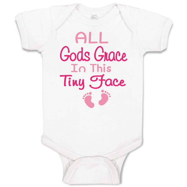 Baby Clothes All Gods Grace in This Tiny Face Christian Jesus God Baby Bodysuits