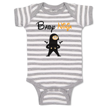 Baby Clothes Baby Ninja Funny & Novelty Funny Baby Bodysuits Boy & Girl Cotton