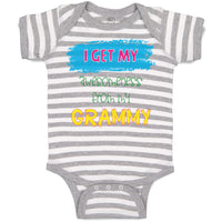 Baby Clothes I Get My Awesomeness from My Grammy Grandmother Grandma A Cotton