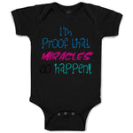 Baby Clothes I'M Proof That Miracles Do Happen Funny Humor Baby Bodysuits Cotton