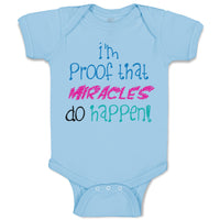 Baby Clothes I'M Proof That Miracles Do Happen Funny Humor Baby Bodysuits Cotton