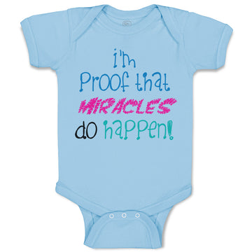 Baby Clothes I'M Proof That Miracles Do Happen Funny Humor Baby Bodysuits Cotton