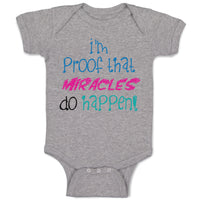 Baby Clothes I'M Proof That Miracles Do Happen Funny Humor Baby Bodysuits Cotton