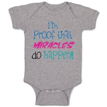 Baby Clothes I'M Proof That Miracles Do Happen Funny Humor Baby Bodysuits Cotton