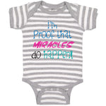 Baby Clothes I'M Proof That Miracles Do Happen Funny Humor Baby Bodysuits Cotton
