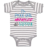Baby Clothes I'M Proof That Miracles Do Happen Funny Humor Baby Bodysuits Cotton
