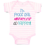 Baby Clothes I'M Proof That Miracles Do Happen Funny Humor Baby Bodysuits Cotton