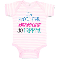 Baby Clothes I'M Proof That Miracles Do Happen Funny Humor Baby Bodysuits Cotton